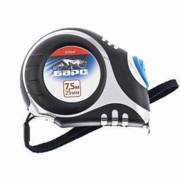 Рулетка Барс Платинум 32514, 7,5 м х 25 мм, обрезиненный корпус, автоматическая фиксация