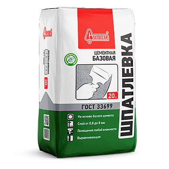 Цементная шпатлевка Старатели Базовая, 20 кг