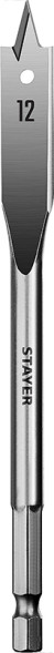 Сверло по дереву перовое Stayer Flat 2950-12_z01, 12х152 мм, шестигранный хвостовик 1/4&amp;quot;