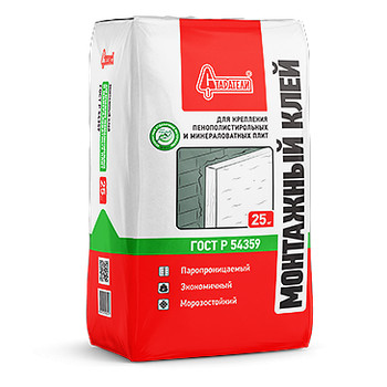 Клей монтажный для крепления пенополистирольных и минераловатных плит Старатели, 25 кг