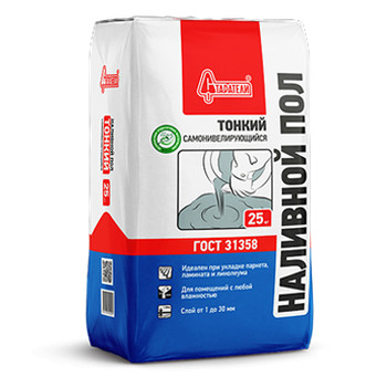 Наливной пол Старатели Тонкий самонивелирующийся, 25 кг