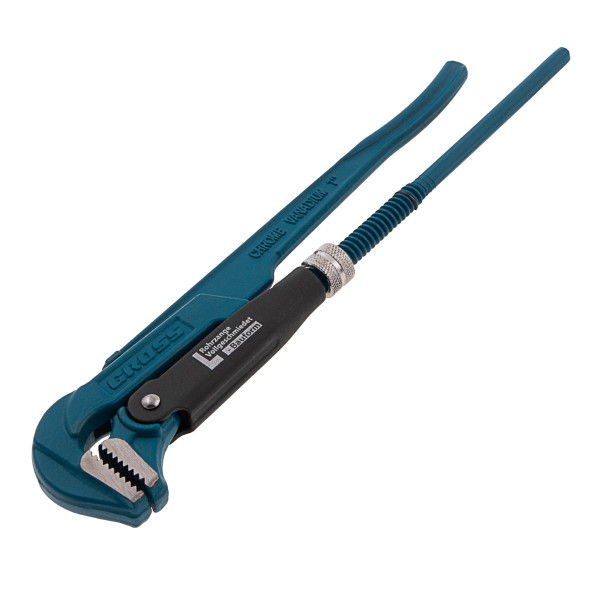 Ключ трубный рычажный Gross 15601, КТР №1, 1"-25мм, цельнокованый, CrV, прямые губки, тип "L"