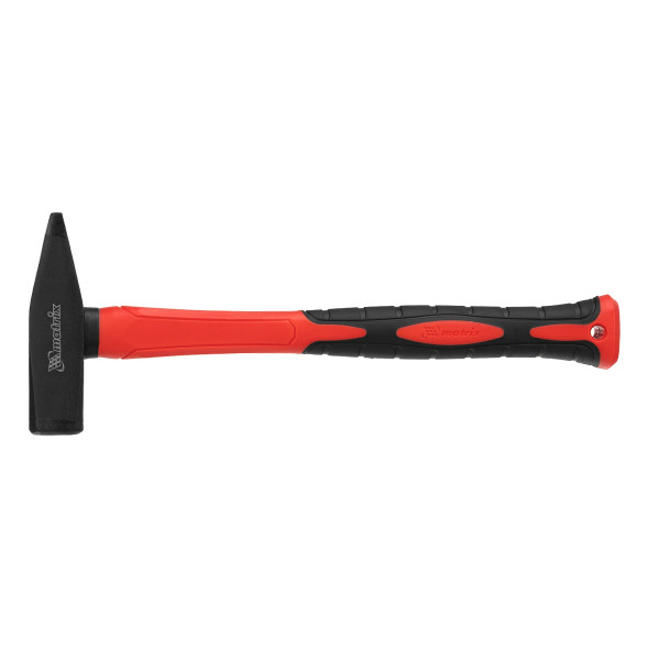 Молоток слесарный Matrix Optimal 10370, 600 гр, квадратный боек, фибергласовая обрезиненная рукоятка