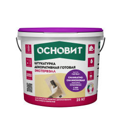 Штукатурка декоративная Основит Экстервэлл OS-2.0 WS фактура шуба, цвет белый, 25 кг