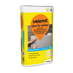 Клей для облицовки плиткой при отрицательной температуре Ветонит Ультра Фикс Зима, 25 кг