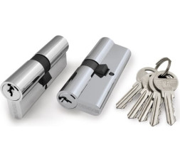 Цилиндровый механизм Fuaro 100 ZA 60 мм, 25+10+25, CP хром 5 класс