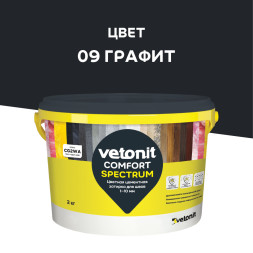 Затирка цементная Vetonit Comfort Spectrum 09 графит, 2кг