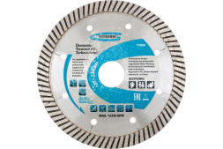 Диск отрезной алмазный турбо Gross 73029, 125х2,0х22 мм, армированный бетон, камень, кирпич, сухой рез