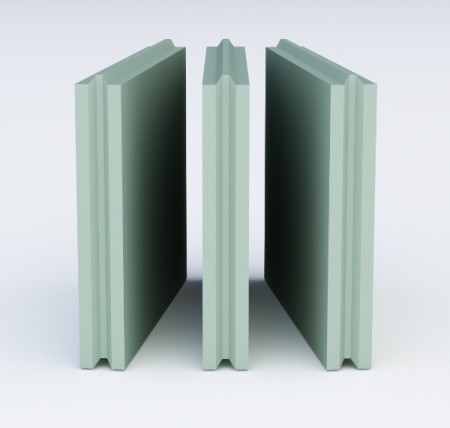 Плита гипсовая пазогребневая полнотелая влагостойкая Волма, 100 мм