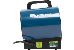 Пушка тепловая электрическая Сибртех ТВ-3М 96437, 1,5/3,0 кВт, 220В, поток-150 м3/ч, тепловентилятор