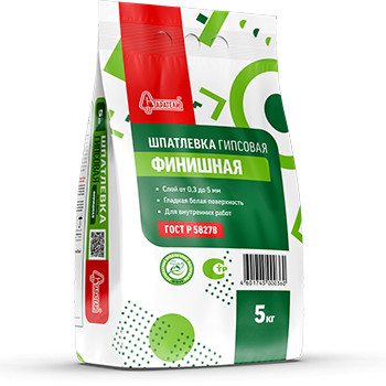 Шпатлевка финишная Старатели Гипсовая, 5 кг