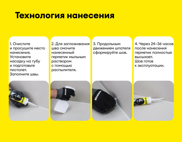 Цветной силиконовый герметик Vetonit Сил, цвет 01 белый, 280 мл