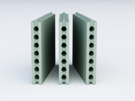 Плита гипсовая пазогребневая пустотелая влагостойкая Волма, 80 мм