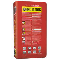 Клей плиточный Unis Юнис Плюс, 25 кг
