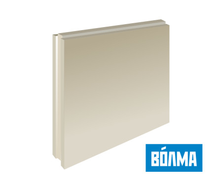 Плита гипсовая пазогребневая полнотелая Волма, 80 мм