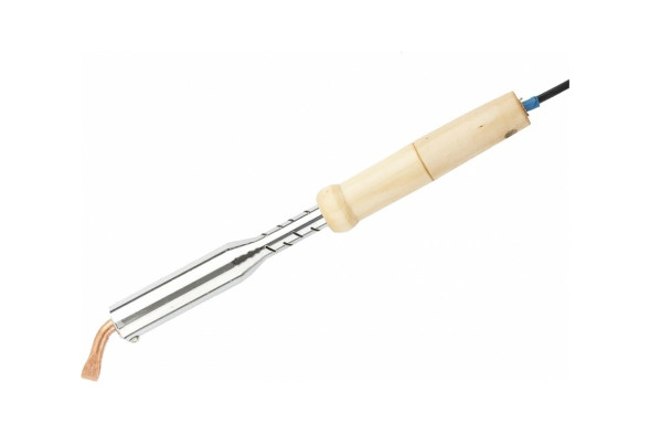 Паяльник электрический Sparta 913104, 100Вт, жало-лопатка, деревянная рукоятка