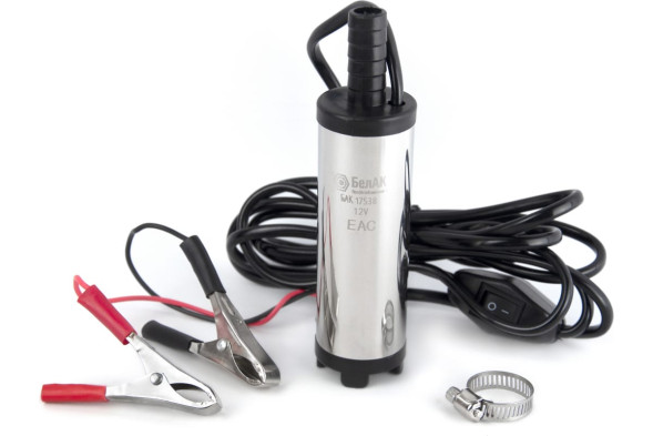 Насос погружной для перекачки топлива  БелАК БAK.17538, несъёмный фильтр, 12V, D38