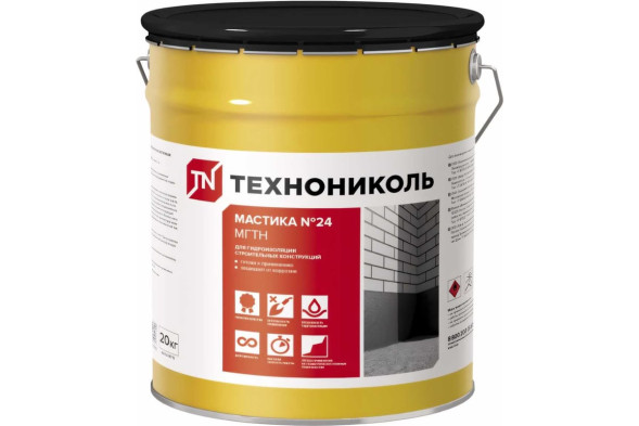 Мастика гидроизляционная Технониколь №24, ведро 20кг