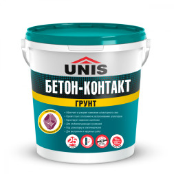 Грунтовка Unis Бетон-Контакт с кварцевым песком, 5 кг