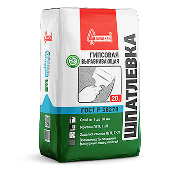 Шпатлевка гипсовая выравнивающая Старатели, 20 кг