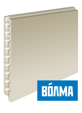 Плита гипсовая пазогребневая пустотелая Волма, 80 мм
