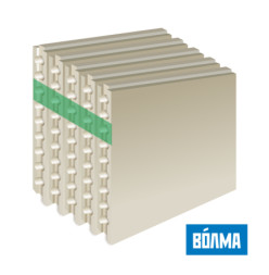 Плита гипсовая пазогребневая пустотелая Волма, 80 мм