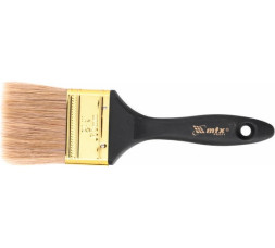 Кисть плоская MTX Профи 83165, 2,5" (63 мм), натуральная щетина, пластиковая ручка