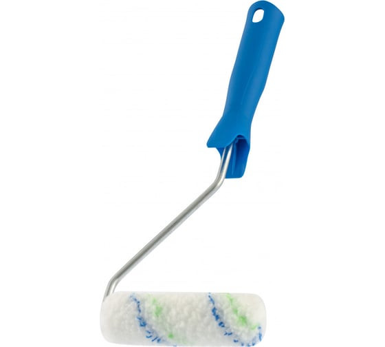 Мини-валик из полиэстера Сибртех 80580 с ручкой, 16 х 100 мм, ворс 12 мм, бюгель 6 мм