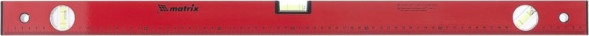 Уровень строительный Matrix 33226 линейка, 800 мм, 3 глазка, цвет красный