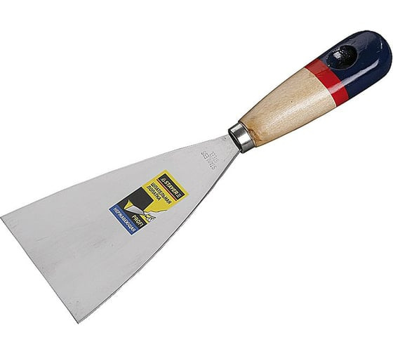 Шпательная лопатка из нержавеющей стали Stayer 10012-120 с деревянной ручкой, 120 мм