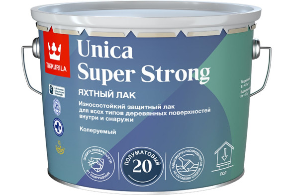 Лак яхтный Unica Super Strong 90 Tikkurila, 2,7 л