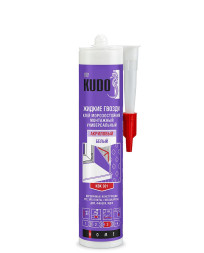 Клей монтажный Kudo Жидкие гвозди, цвет белый, универсальный, морозостойкий, 280 мл