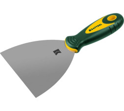 Шпательная лопатка из нержавеющей стали Kraftool 10035-125 с двухкомпонентной ручкой, 125 мм